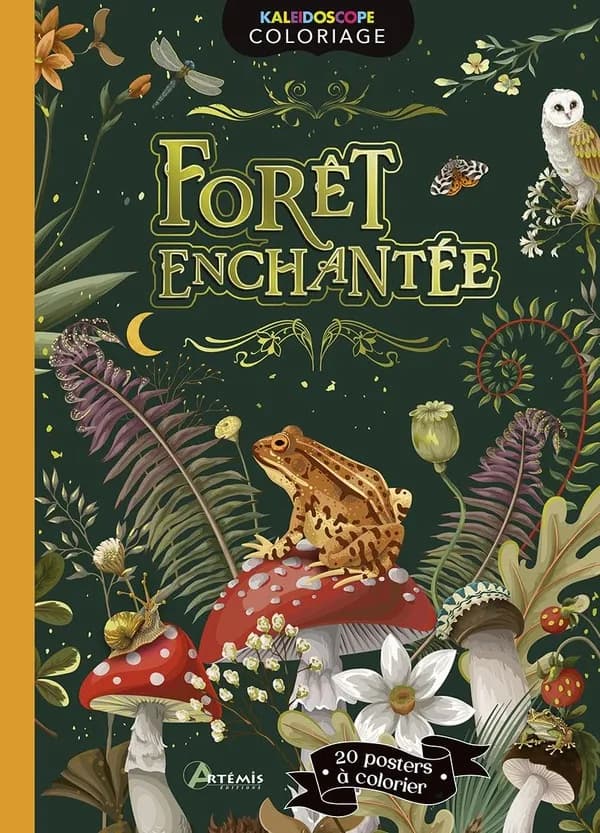 Forêt enchantée : 20 posters à colorier