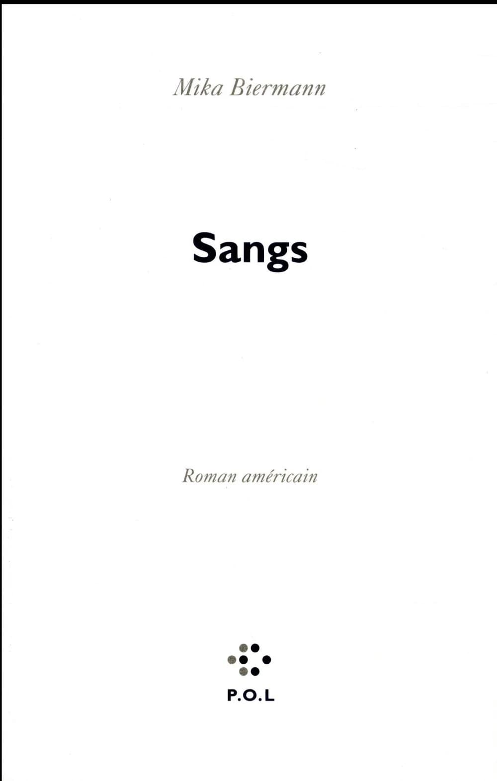 Sangs : roman américain