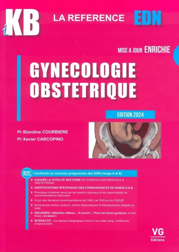 Gynécologie, obstétrique : EDN (Éd. 2024, mise à jour enrichie) Pr Blandine Courbière,... Pr Xavier Carcopino,...