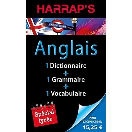 Bibliothèque anglaise Harrap's : Pack en 3 volumes : Dictionnaire de poche anglais ; Grammaire anglaise ; Vocabulaire anglais