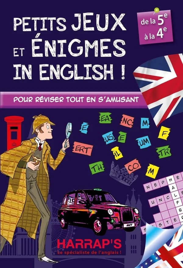 Harrap's Cahier de vacances : petits jeux et énigmes in english ; 5ème