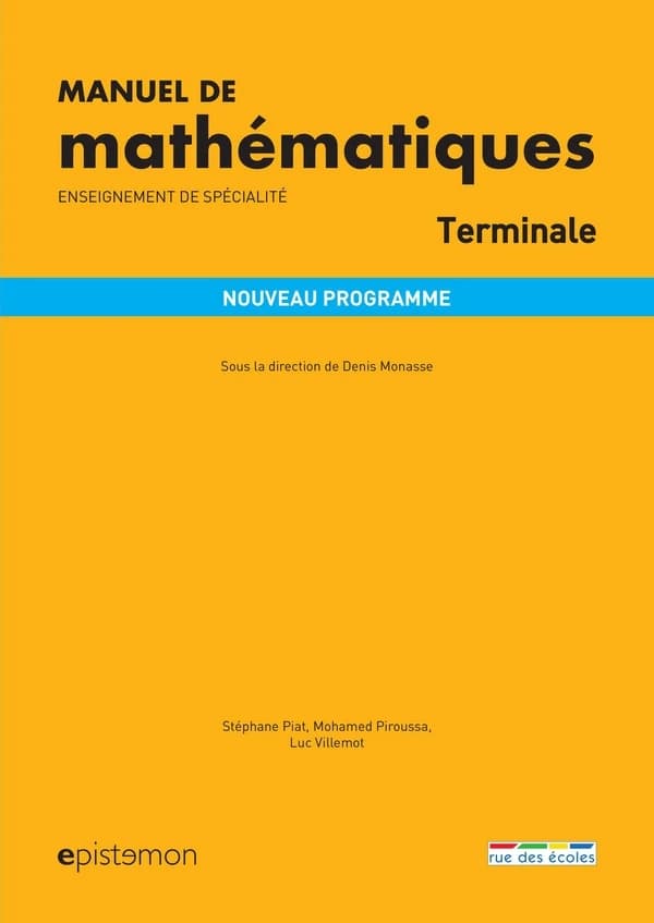 Manuel de mathématiques, Terminale : enseignement de spécialité : nouveau programme