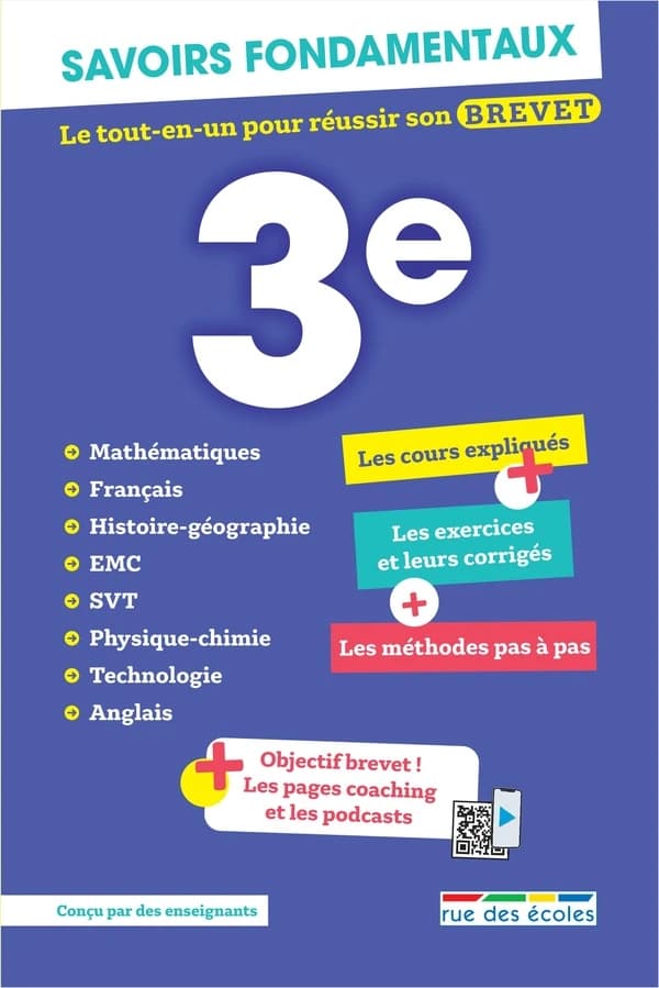 Savoirs fondamentaux : 3e : Le tout-en-un pour réussir son brevet