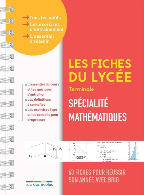 Les fiches du lycée : Spécialité mathématiques : Terminale ; 63 fiches pour réussir son année avec brio
