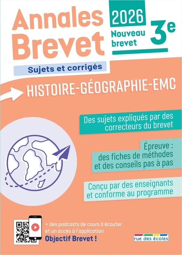 Annales brevet histoire-géographie EMC 3e : sujets et corrigés, nouveau brevet 2026