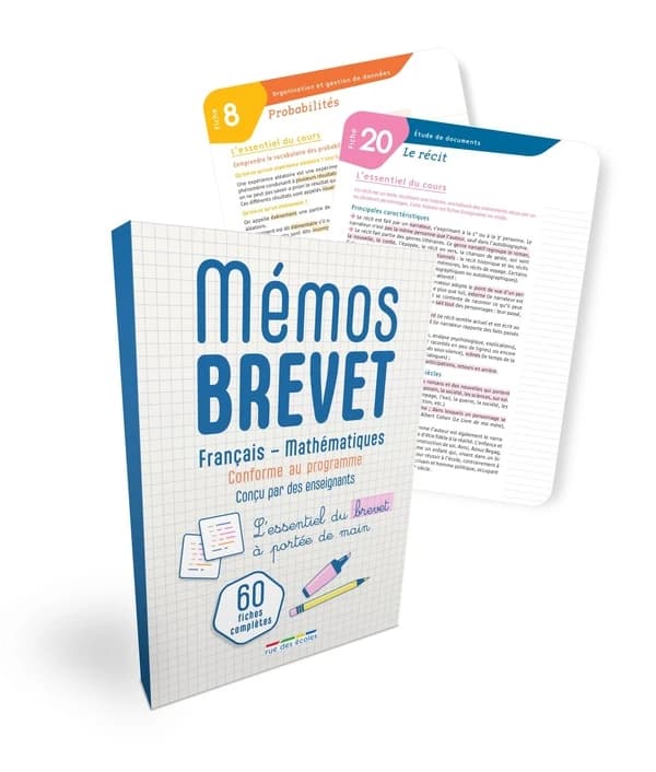 Mémos Brevet : 60 fiches complètes ; Français