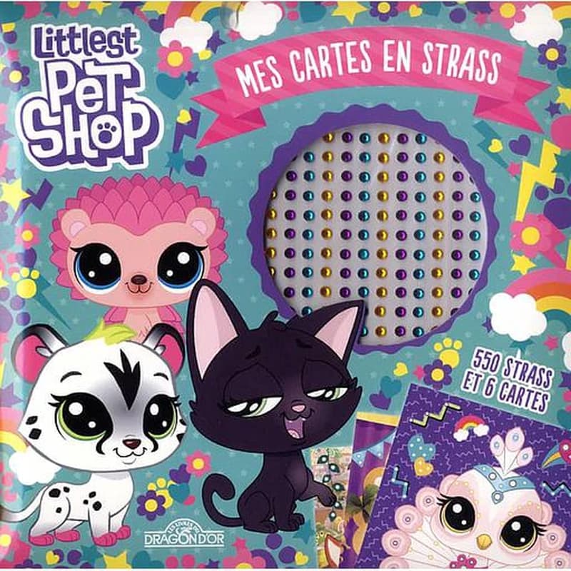 Mes cartes en strass Littlest Pet Shop - 550 strass et 6 cartes
