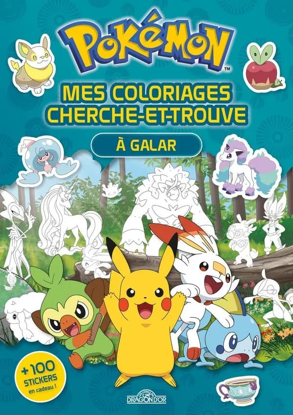 Mes coloriages cherche-et-trouve : Pokémon : à Galar : [Album à colorier]