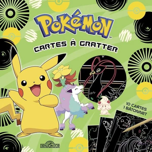 Cartes à gratter : Pokémon : [Album à colorier]