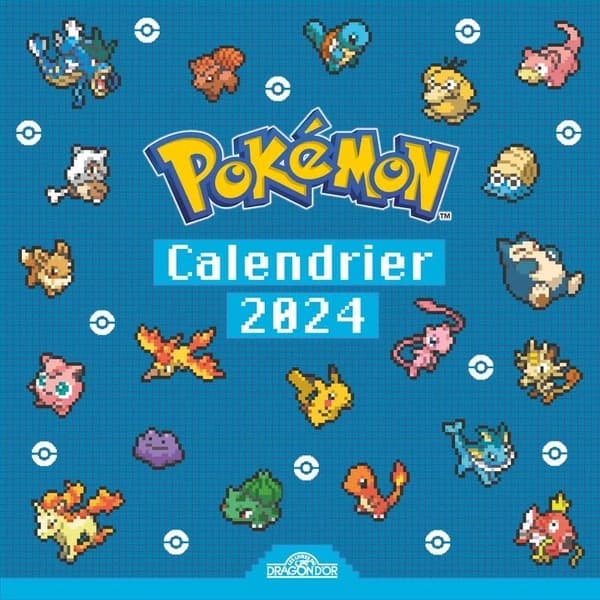 Calendrier Pixel Art : Bonne année avec Pokémon (édition 2024)