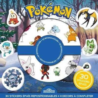 Pokémon : 30 stickers épais repositionnables