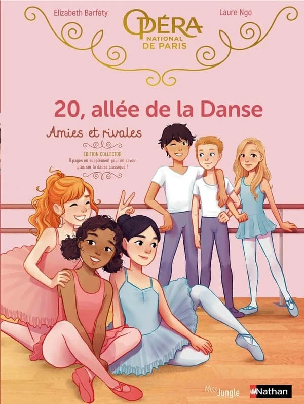 Amies et rivales (Éd. collector) [adaptation BD], Élizabeth Barféty ; [dessin, couleur], Laure Ngo ; [en partenariat avec l'École de danse de l'] Opéra national de Paris