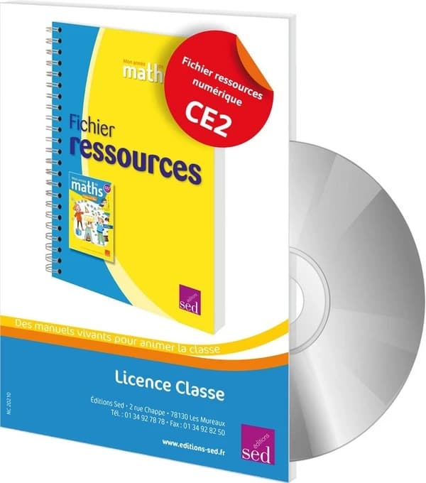 MON ANNEE DE MATHS : CE2 ; fichier ressources+numérique