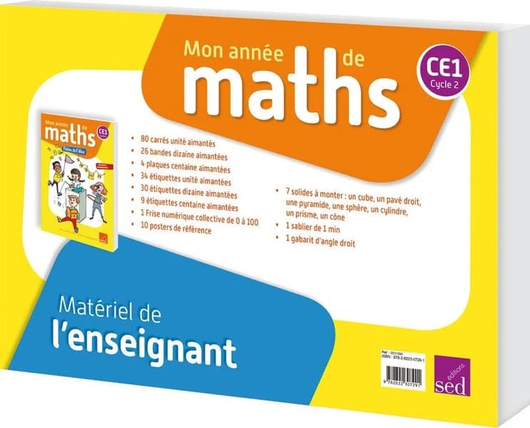 MON ANNEE DE MATHS : CE1 ; matériel de l'enseignant