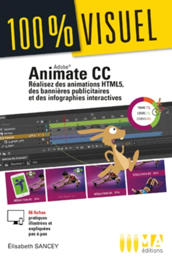 100 % visuel : animate CC ; créez des banières publicitaires et des infographies intéractives