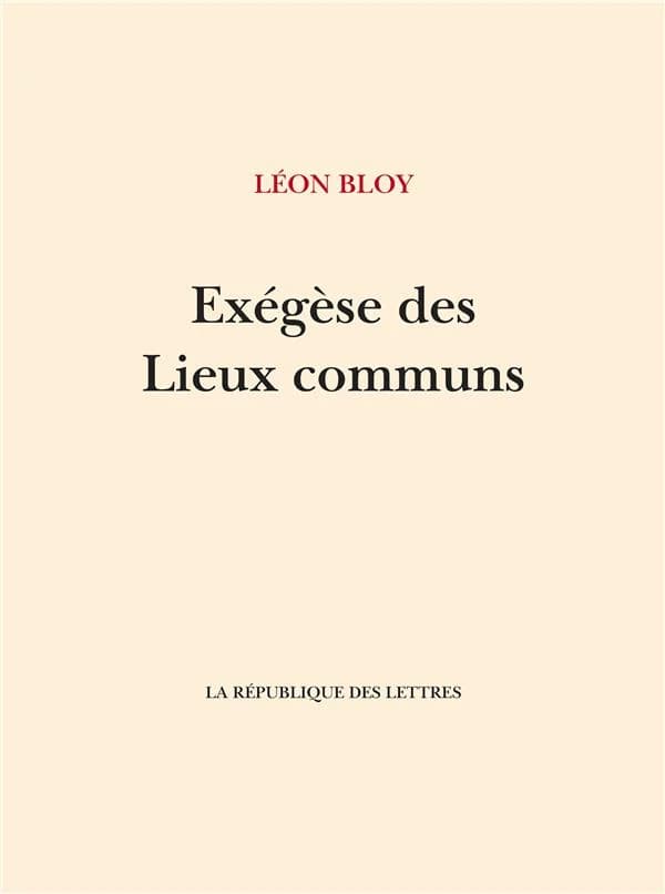 Exégèse des lieux communs