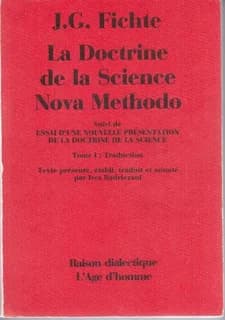 Doctrine de la science nova methodo (la)