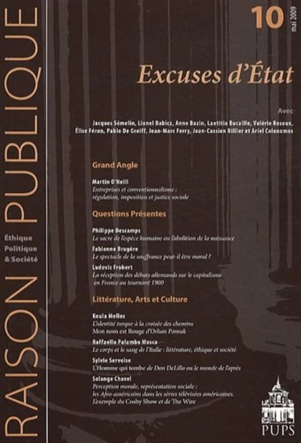RAISON PUBLIQUE n.10 : excuses d'état