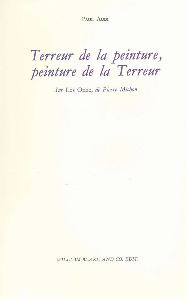 Terreur de la peinture, peinture de la Terreur : sur "Les Onze", de Pierre Michon