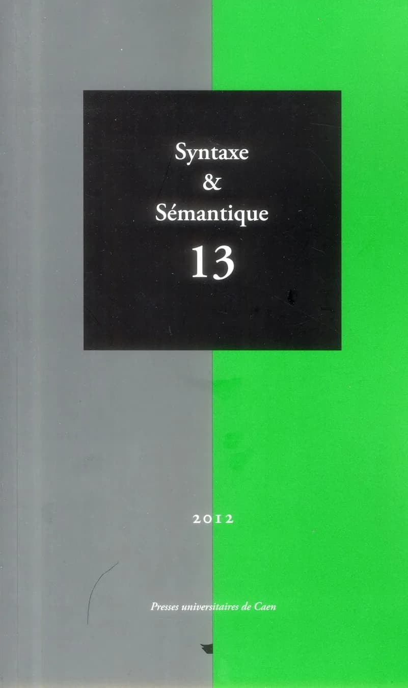 Syntaxe & Sémantique N° 13