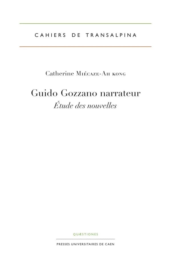 Guido Gozzano narrateur : étude des nouvelles
