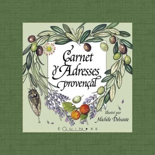 Mini-carnet d'adresses provençal vert