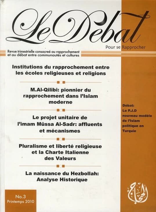 LE DEBAT n.3 : pluralisme et rapprochement