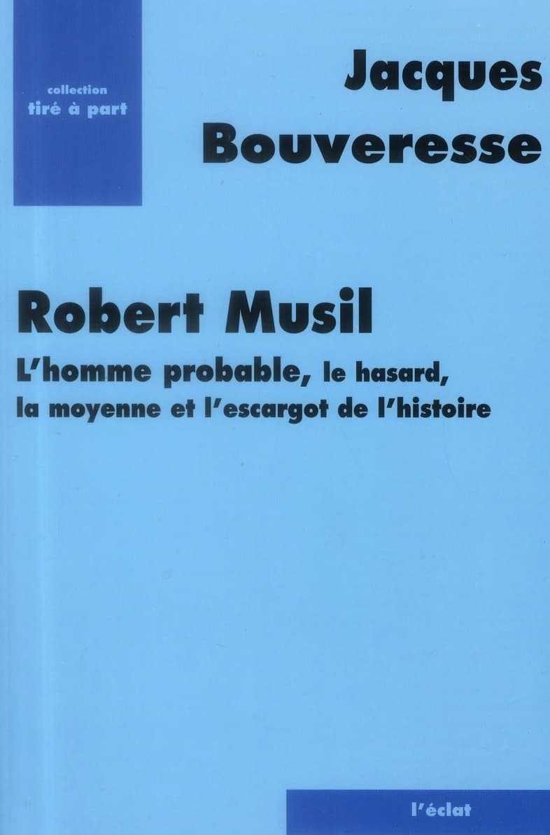 Robert Musil : l'homme probable, le hasard, la moyenne et l'escargot de l'histoire