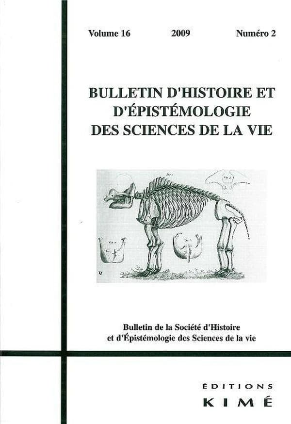 BULLETIN D'HISTOIRE ET D'EPISTEMOLOGIE DES SCIENCES DE LA VIE n.16