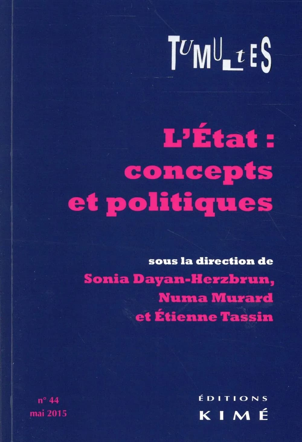 L'état : concepts et politiques