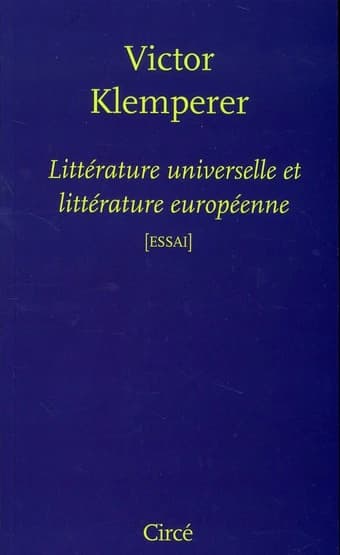 Littérature universelle et littérature européenne