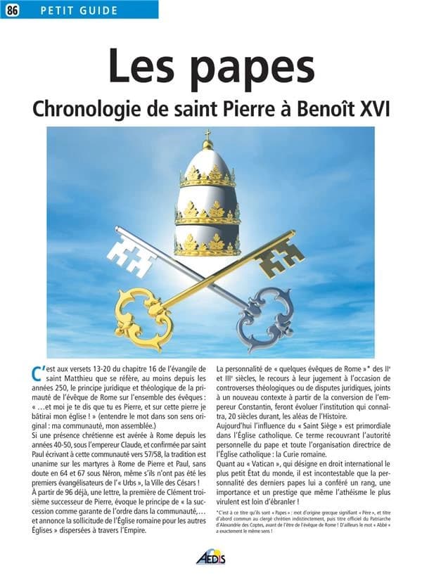 Les papes : Chronologie de saint Pierre à Jean-Paul II