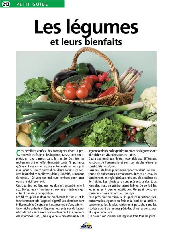 Les légumes et leurs bienfaits