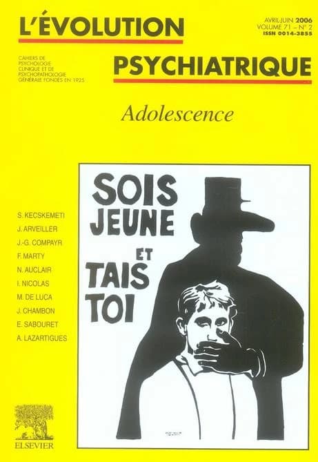 REVUE L'EVOLUTION PSYCHIATRIQUE n.71