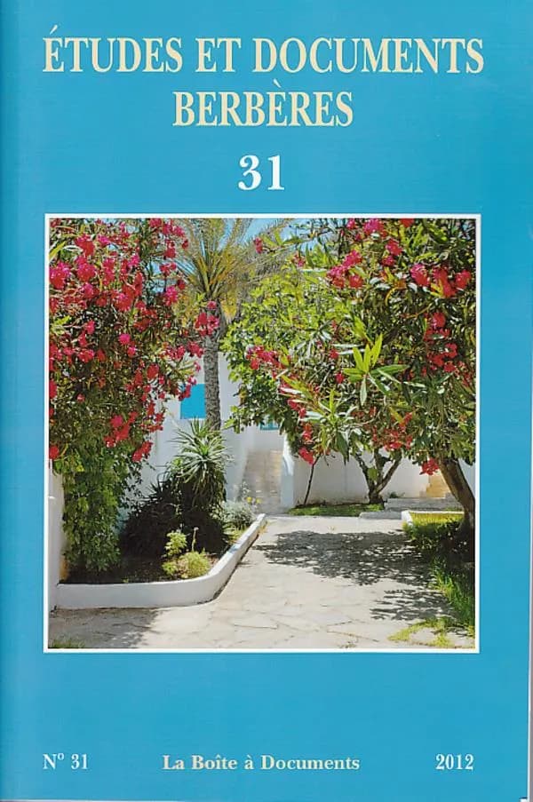 ETUDES ET DOCUMENTS BERBERES n.31 (édition 2012)