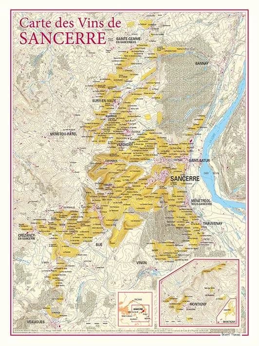 Carte des vins de Sancerre