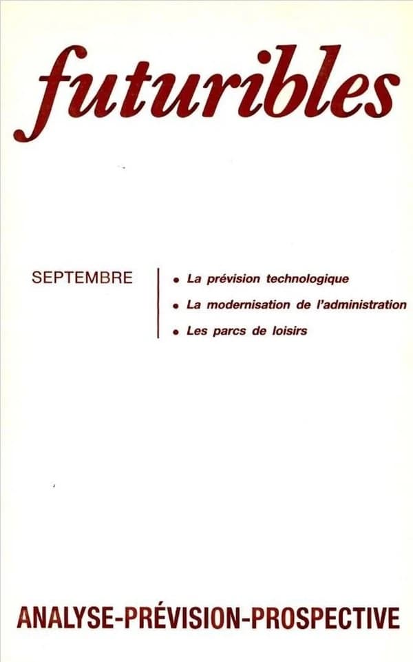 Futuribles 124, septembre 1988. La prévision technologique : La modernisation de l'administration