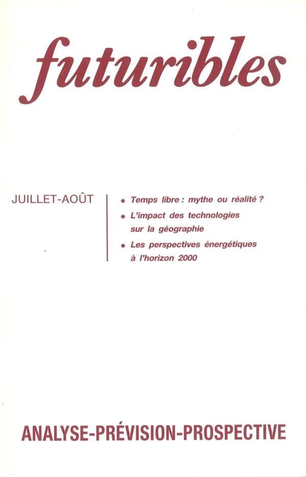 Futuribles 156, juillet-aout 1991. temps libre : mythe ou realite ?