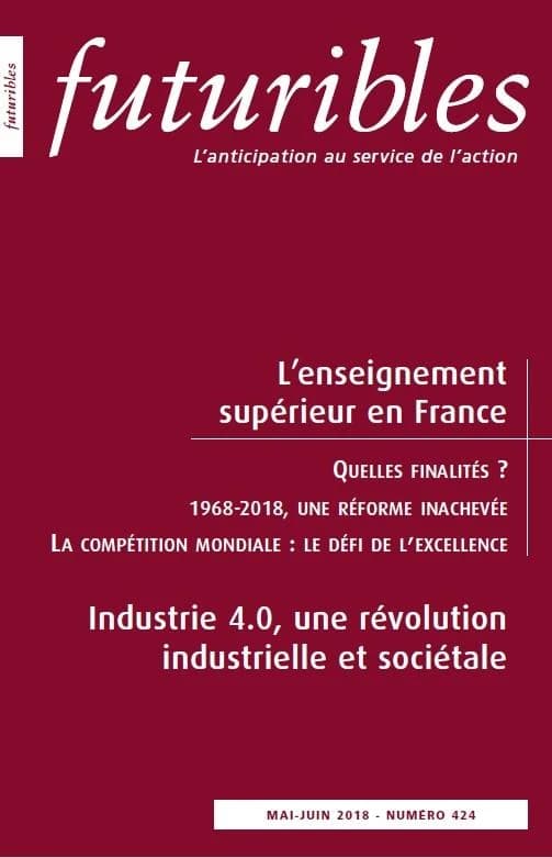Futuribles 424, mai-juin 2018. L'enseignement supérieur en France : Industrie 4.0, une révolution industrielle et sociétale