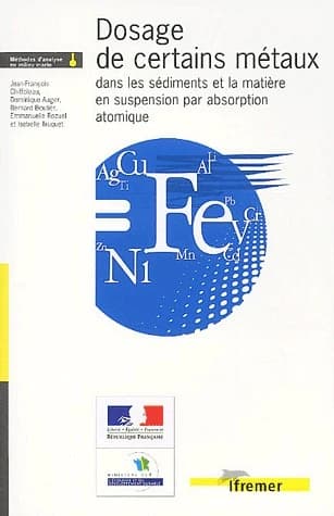 Dosage de certains métaux dans les sédiments et les matières en suspension par absorption atomique
