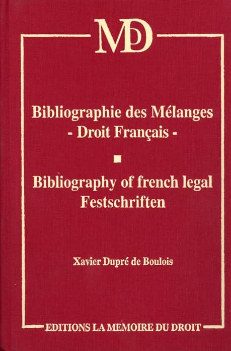 Bibliographie des mélanges droit français
