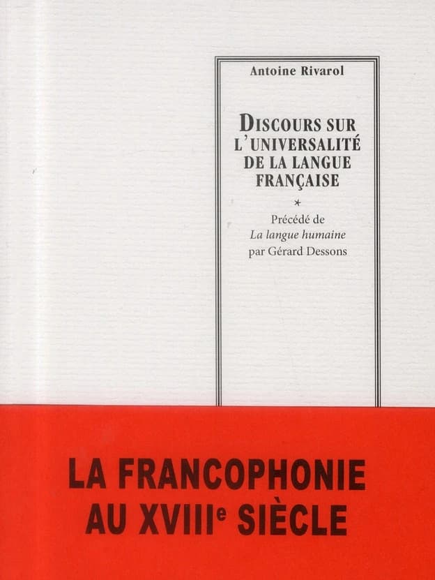 Discours sur l'universalité de la langue française