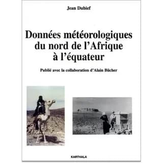 Données météorologiques du nord de l'Afrique à l'Equateur