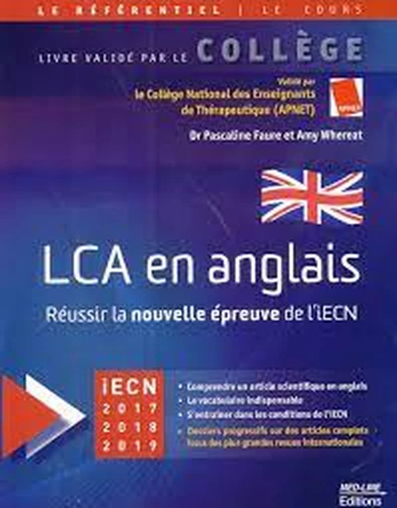 LCA en anglais : réussir la nouvelle épreuve de l'iECN : iECN 2017, 2018, 2019
