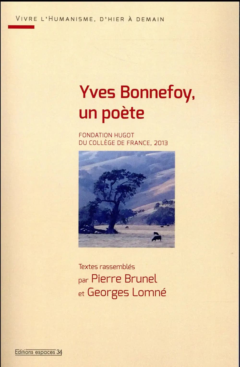 Yves Bonnefoy, un poète : [journées d'études organisées à la] Fondation Hugot du Collège de France, 2013