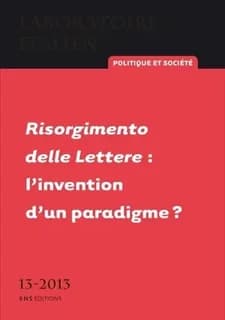 Risorgimento delle lettere : l'invention d'un paradigme ?
