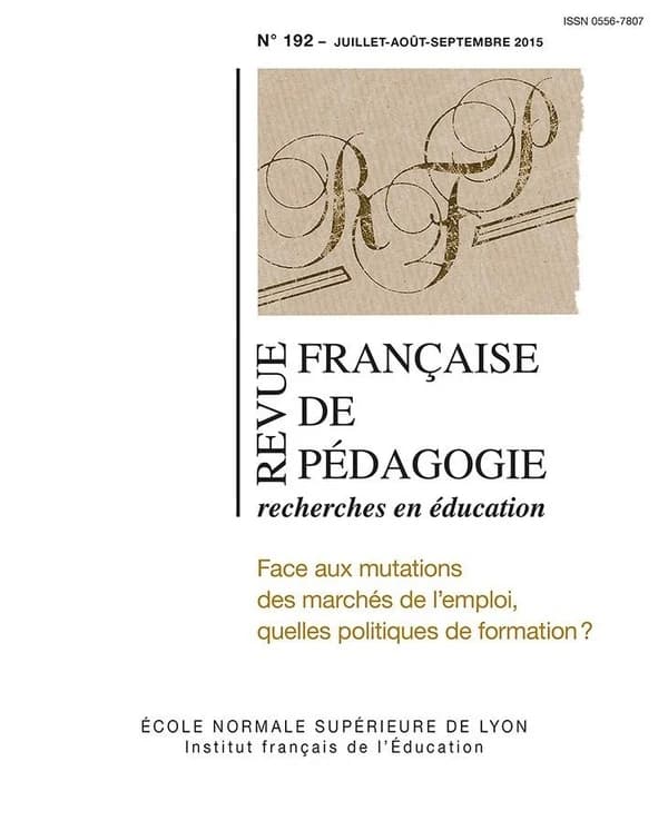 Revue française de pédagogie, n° 192