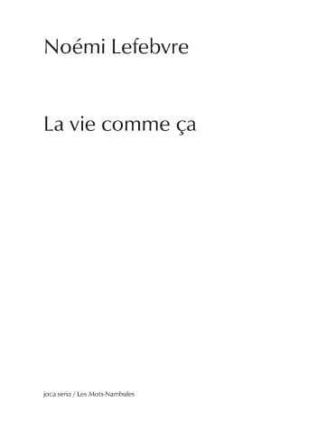 La vie comme ça