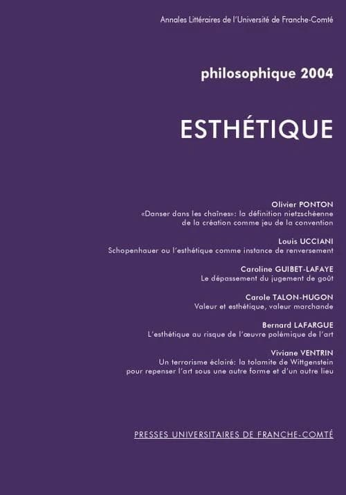 Philosophique 2004 ; esthétique
