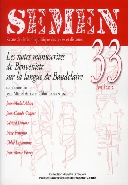 Les notes manuscrites de Benveniste sur la langue de Baudelaire